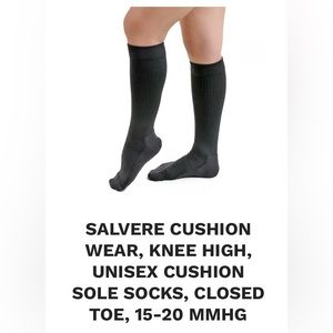 2 pair Salvere black knee high compression socks